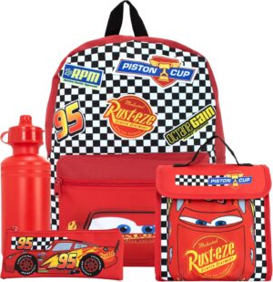Ensemble Disney Cars 4 pièces avec sac à dos Lightning McQueen