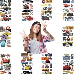 Lot de 10 feuilles de tatouages Cars Lightning McQueen pour enfants