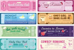 Lot de 8 marque-pages style billet en papier cartonné