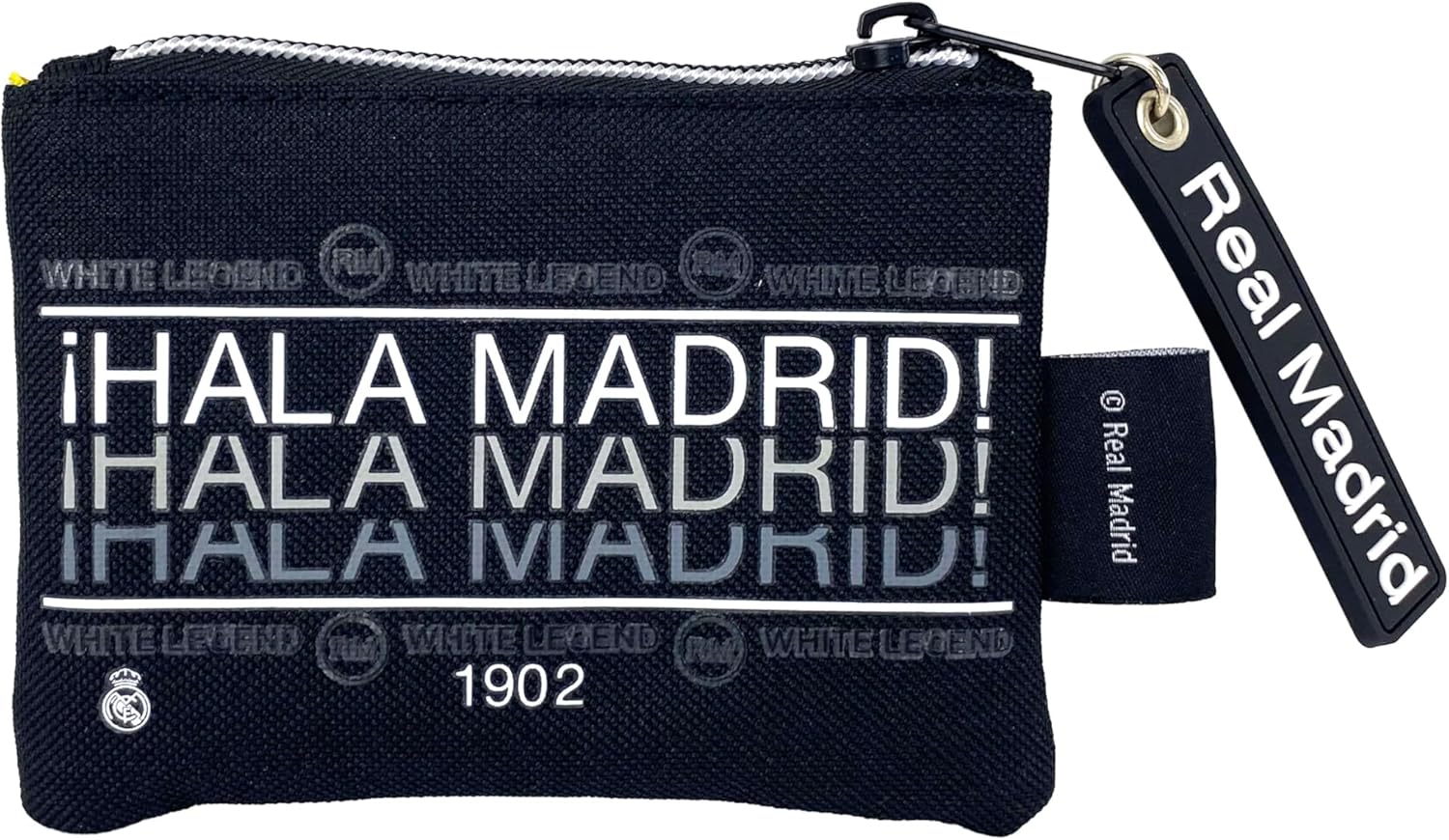 Porte-monnaie blanc Real Madrid avec poignée décorée – Image 2