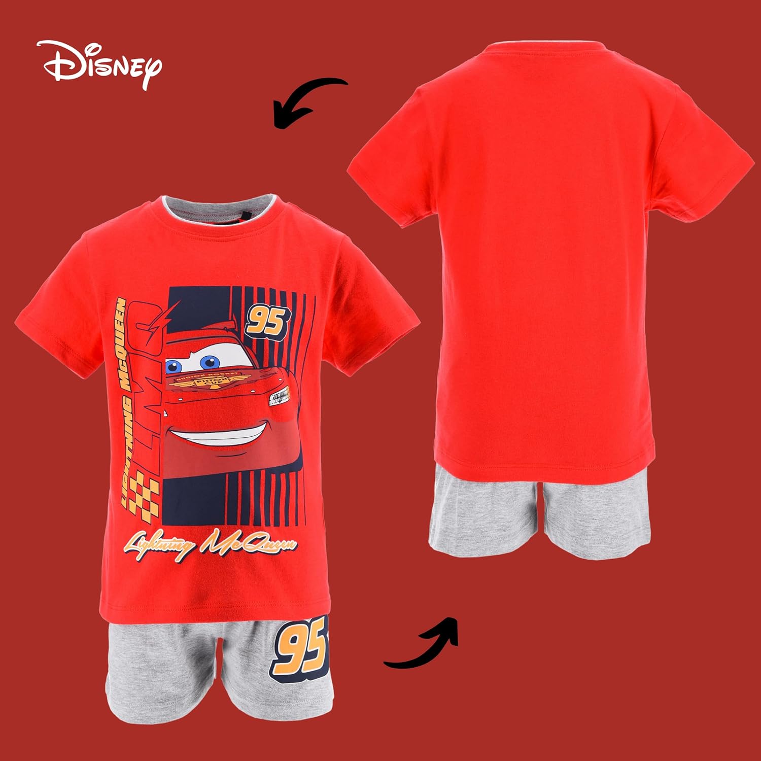 Pyjama 2 pièces Disney Pixar Cars avec Lightning McQueen pour garçon – Image 7