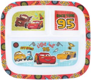 Assiette Disney Pixar Cars enfant à 3 sections, sans BPA