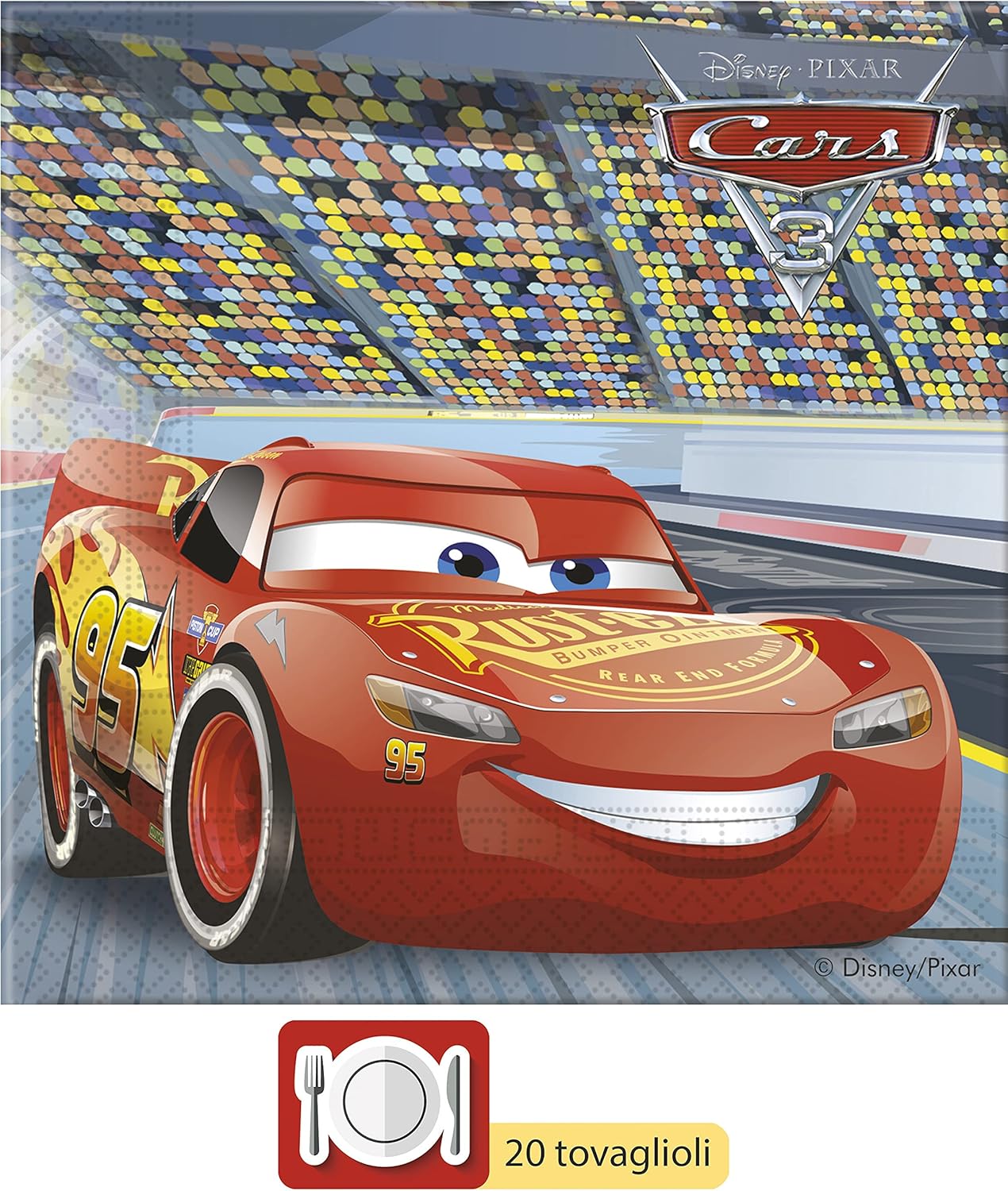 Kit de table rouge Disney Cars 3 pour 8 personnes – Image 7