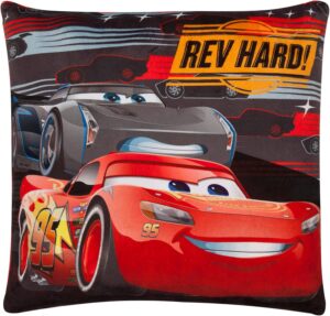 Coussin en peluche Pixar Cars 3 avec son, 40 x 40 cm