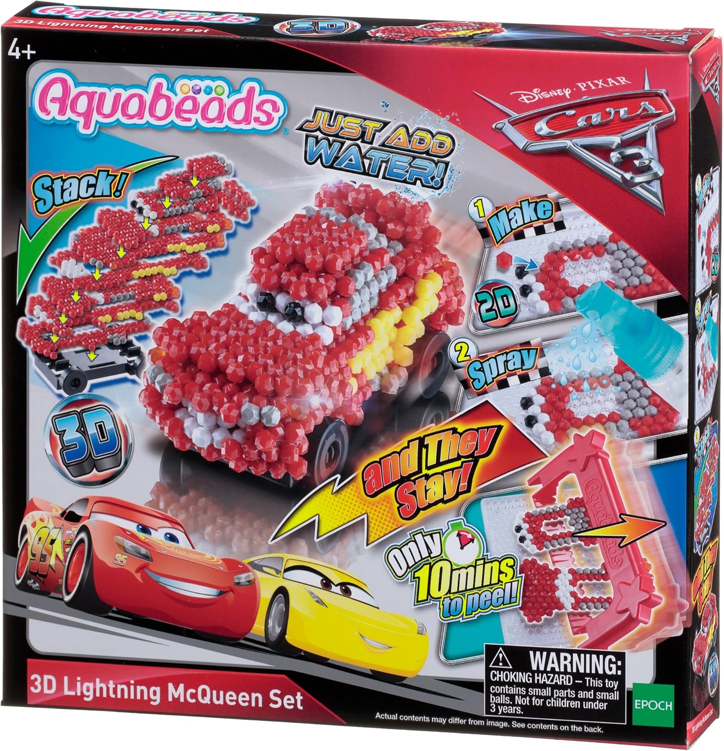 Set McQueen 3D Aquabeads Disney Cars 3 avec perles 30198