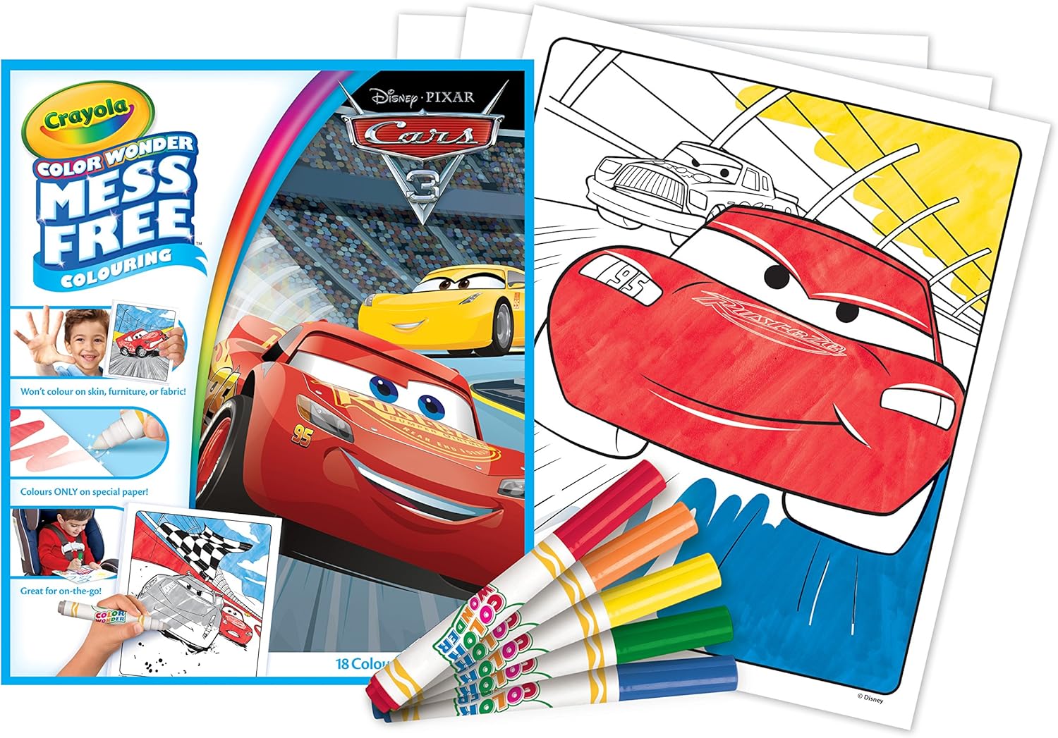 Kit de coloriage magique Color Wonder Crayola Cars 3 – Image 4