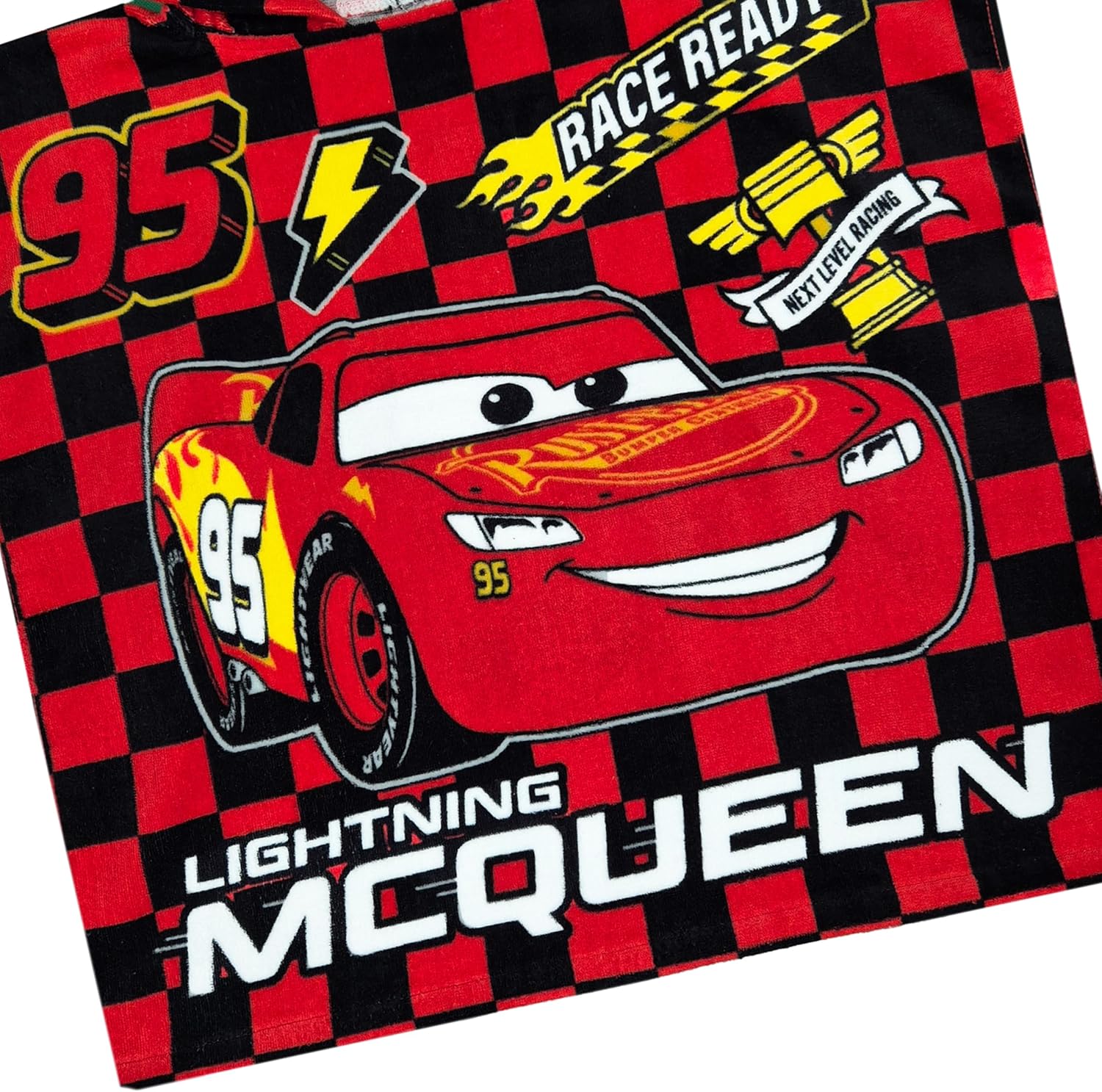 Poncho de bain à capuche Disney Cars rouge Lightning McQueen taille unique – Image 4