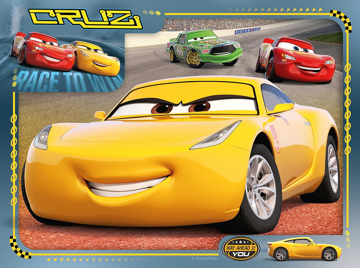 Puzzle Disney Cars Flash McQueen Ravensburger 10,2 cm 12 16 20 24 pièces – Image 2