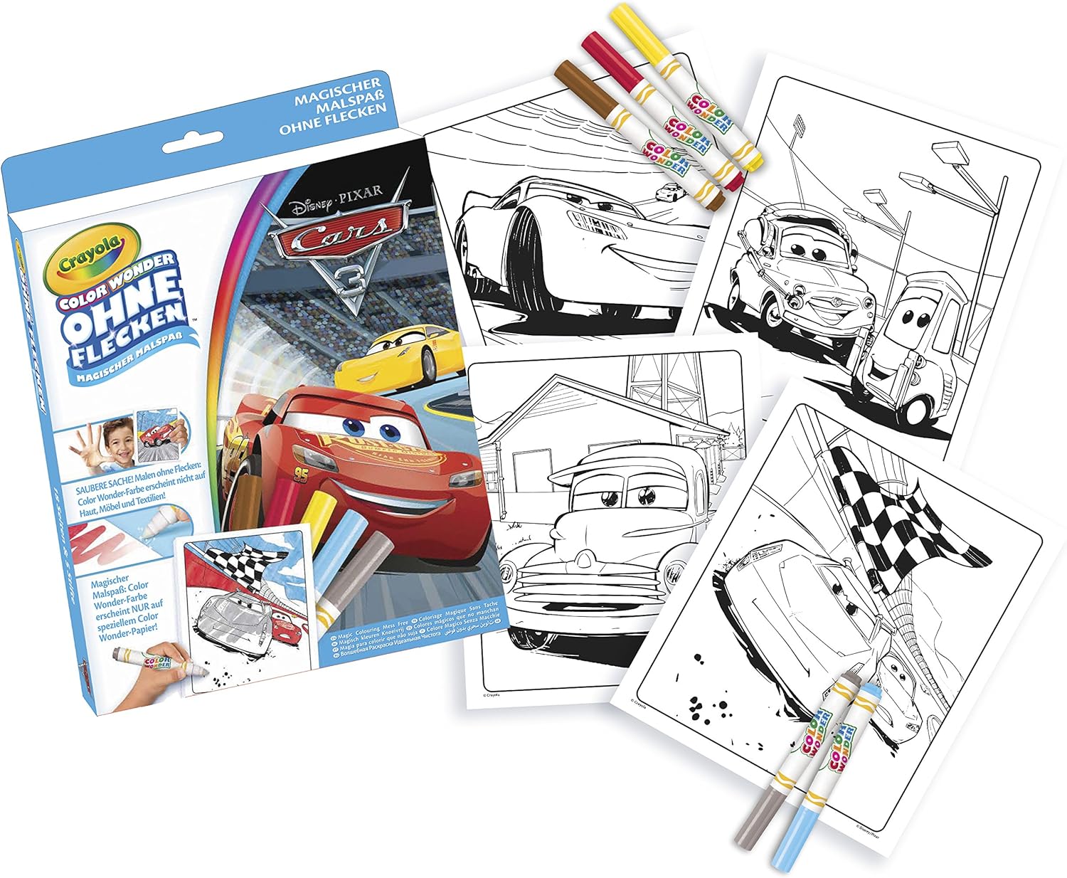 Kit de coloriage magique Color Wonder Crayola Cars 3 – Image 3