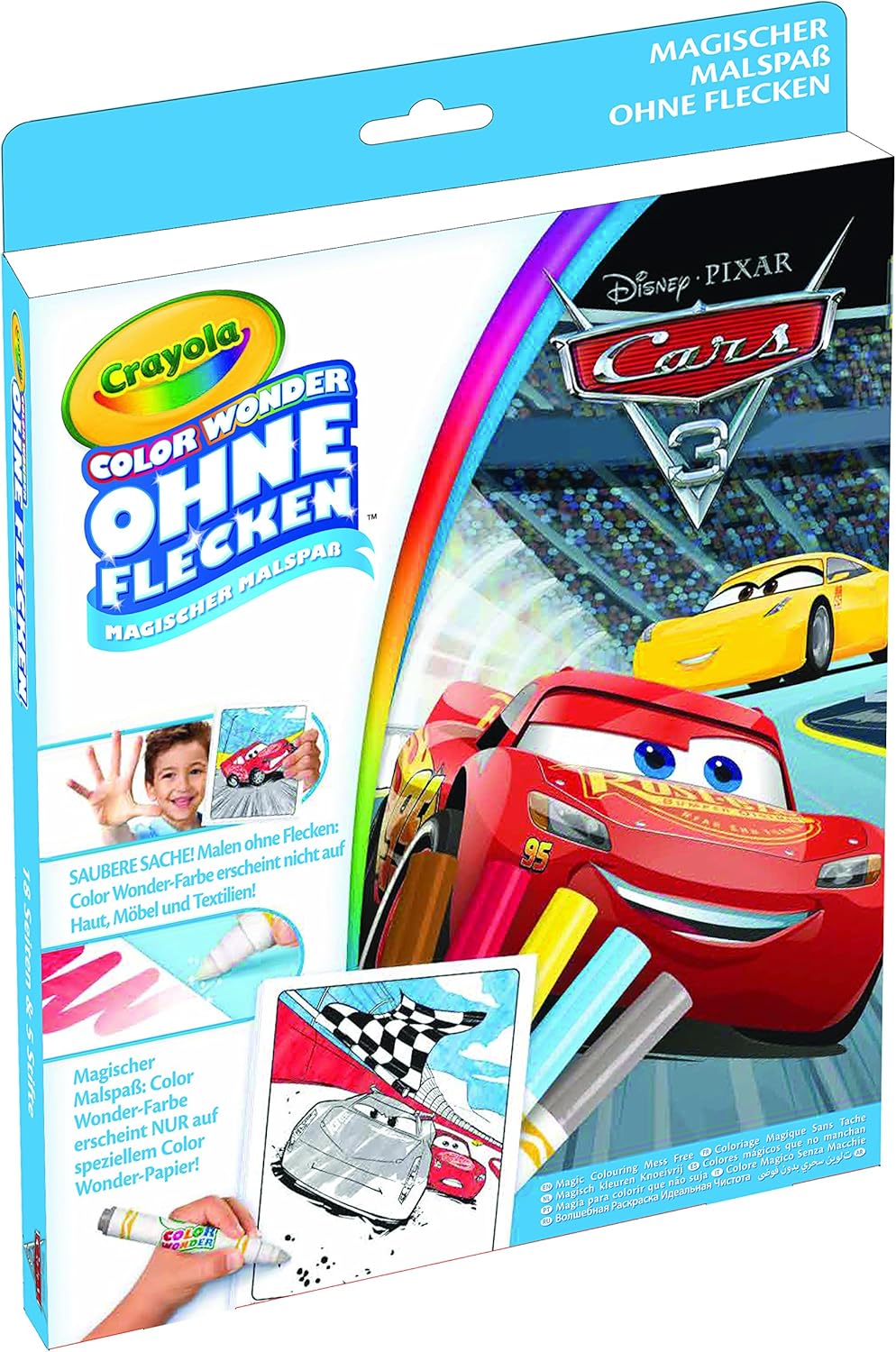 Kit de coloriage magique Color Wonder Crayola Cars 3 – Image 2