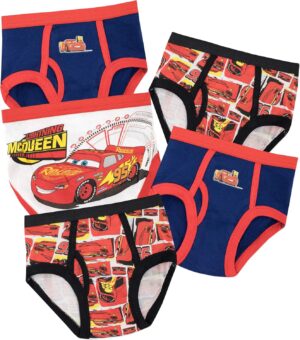 Lot de 5 sous-vêtements Disney Cars Lightning McQueen pour garçon
