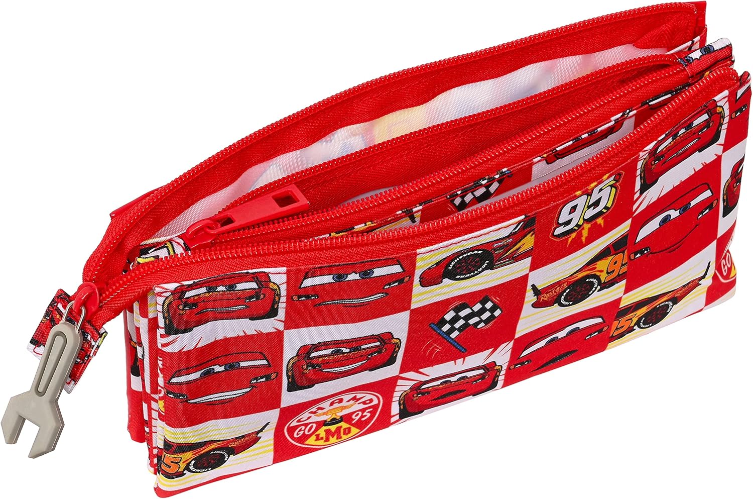 Trousse Cars Let's Race Safta blanc/rouge taille Estándar – Image 3