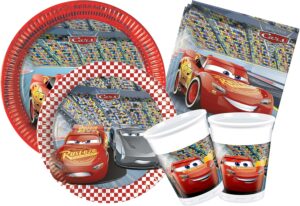 Kit de table rouge Disney Cars 3 pour 8 personnes