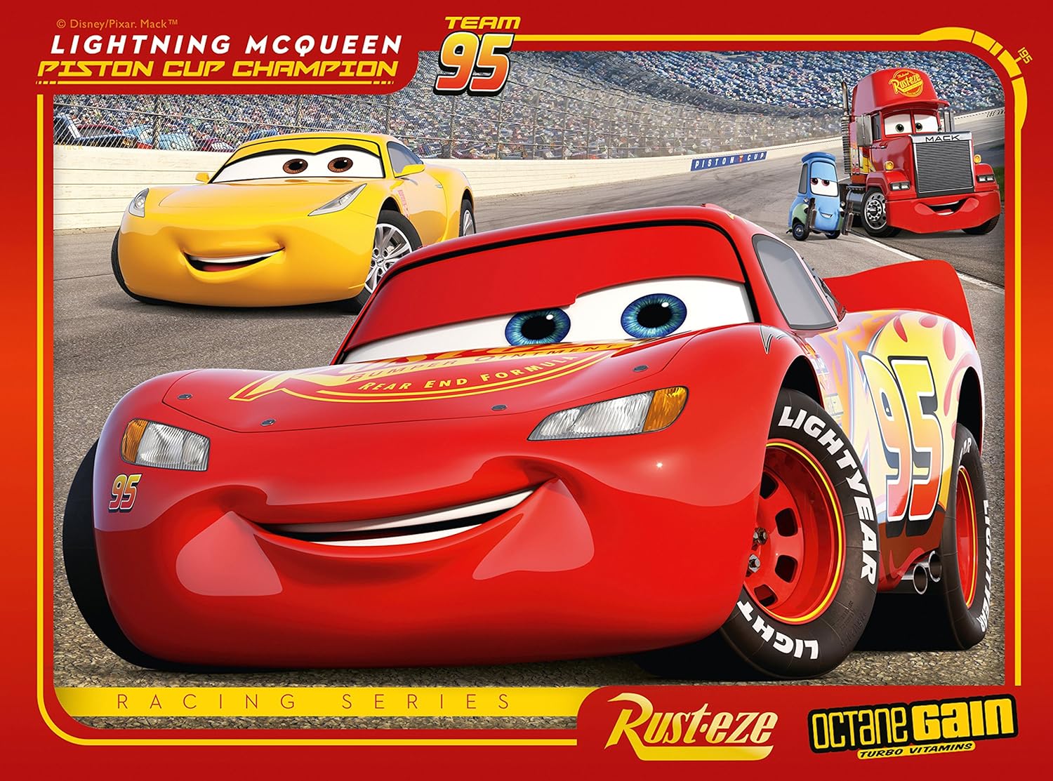 Puzzle Disney Cars Flash McQueen Ravensburger 10,2 cm 12 16 20 24 pièces – Image 3