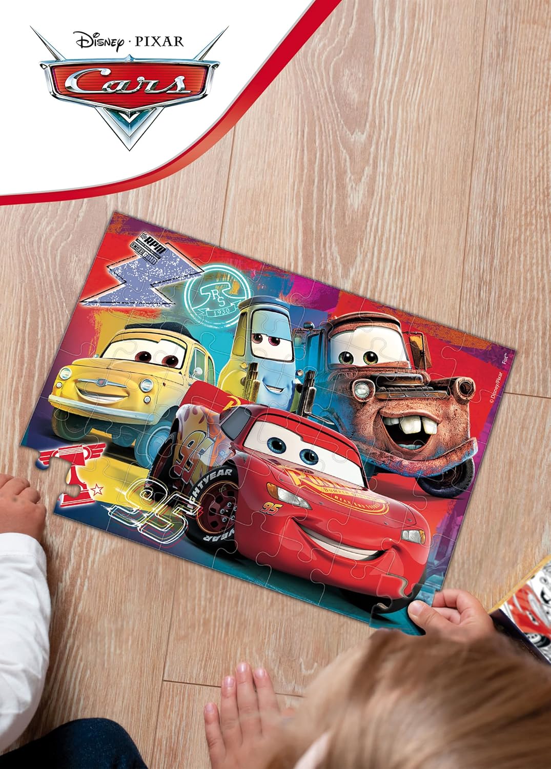 Puzzle Disney Cars double face 24 pièces avec verso à colorier dès 3 ans – Image 4