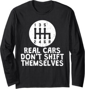 T-shirt Cars humoristique à manches longues pour passionnés d'auto