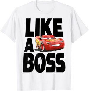 T-shirt Disney Pixar Cars 3 McQueen Like A Boss pour Femme ou Homme