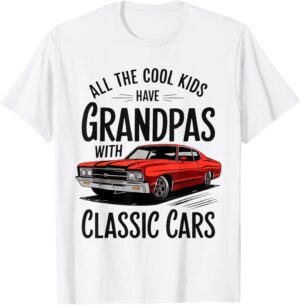 T-shirt homme Classic Cars message grand-père