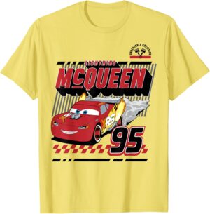 T-shirt poster Disney Pixar Cars McQueen Retro 95 McQueen