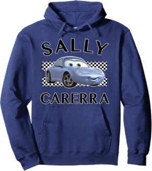 Sweat à capuche Disney Pixar Cars Sally Carerra Finish Line col tissé