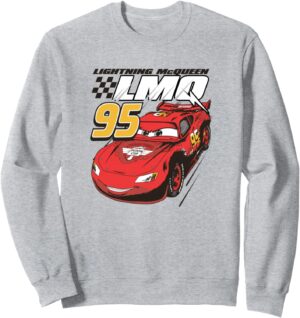 Sweatshirt Speed Lightning McQueen Pixar Cars col tissé