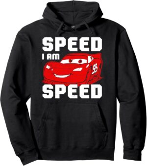 Sweat à capuche Disney Pixar Cars Lightning McQueen Je suis Speed