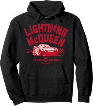 Sweat à capuche Disney Pixar Cars 2 Lightning McQueen Piston Cup Racing coupe classique