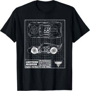 T-shirt Blueprint Cars avec Lightning McQueen