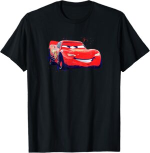 T-shirt Disney Pixar Cars Lightning McQueen drifting effet peinture