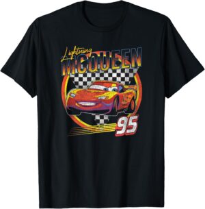 T-shirt vintage Lightning McQueen Disney Pixar Cars, Femme ou Homme