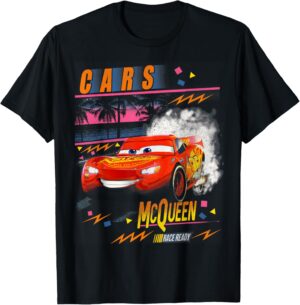 Crop top Disney Pixar Cars Lightning McQueen Palm Tree Sunset