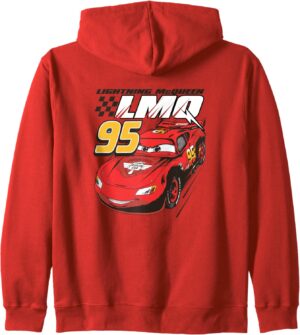Sweat à capuche Lightning McQueen Speed Pixar Cars col tissé