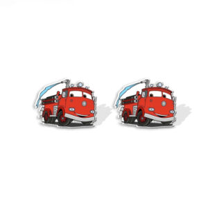 Boucles d’oreilles Cars avec Red le Camion de Pompier