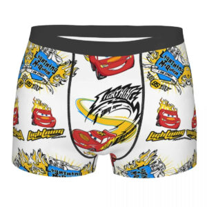 Boxer blanc Cars avec Lightning McQueen