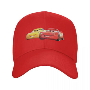 Casquette Cars 3 avec Flash McQueen et Cruz Ramirez, coloris Rouge Jaune Noir