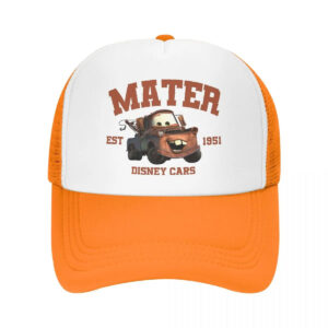 Casquette Cars orange ou noire avec Martin, meilleur ami de McQueen
