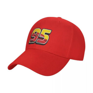 Casquette Cars Flash McQueen numéro rouge, noir et blanc