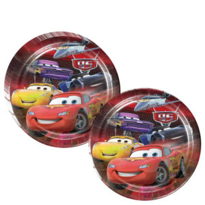 Assiettes en carton Cars pour déco d'anniversaire, lot de 10