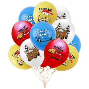 12 ballons en latex pour anniversaire Cars