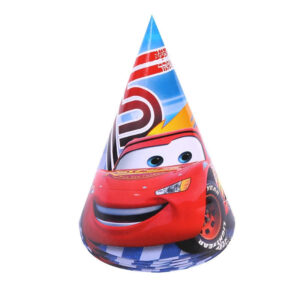 6 chapeaux en carton pour anniversaire Cars