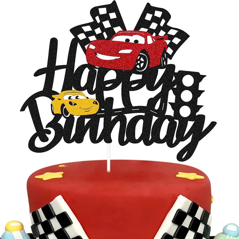 Cake topper Cars avec McQueen et Cruz pour anniversaire