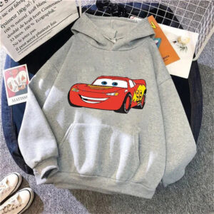 Sweat à capuche Flash McQueen gris
