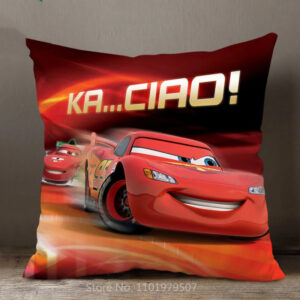 Housse de coussin Cars McQueen Ka Ciao avec phrase