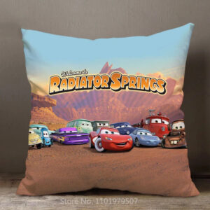 Housse de coussin Cars Radiator Springs en 40cmx40cm ou 45cmx45cm
