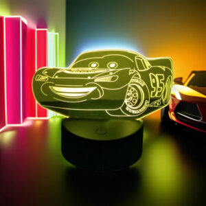 Lampe Flash McQueen Cars avec variantes de socle