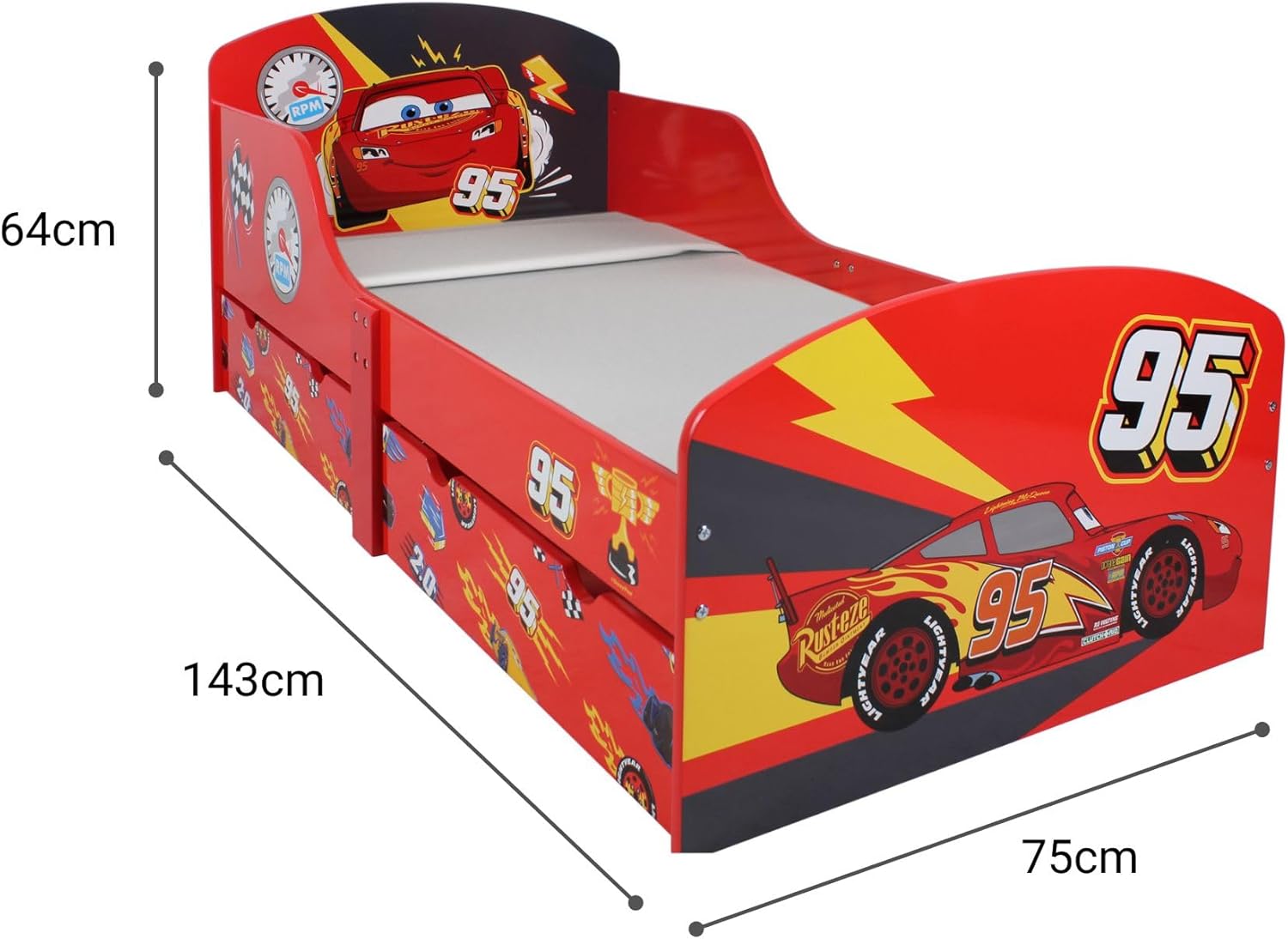 Lit enfant Cars Flash McQueen Cars – Image 3