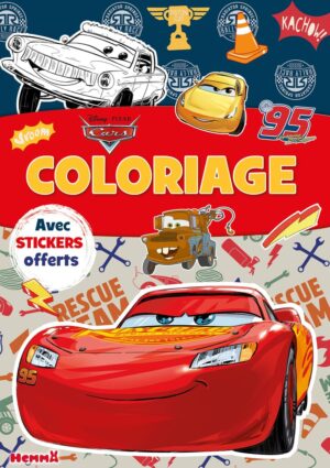 Cars, livre de coloriage avec stickers inclus