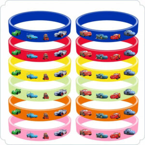 Bracelets en silicone Cars, lot de 12