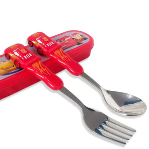Ensemble cuillère et fourchette Cars avec Flash McQueen