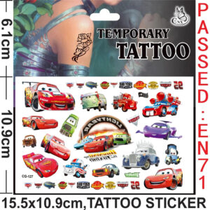 Tatouages temporaires Cars en lot